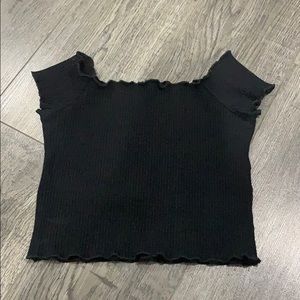 Black off shoulder Zara top